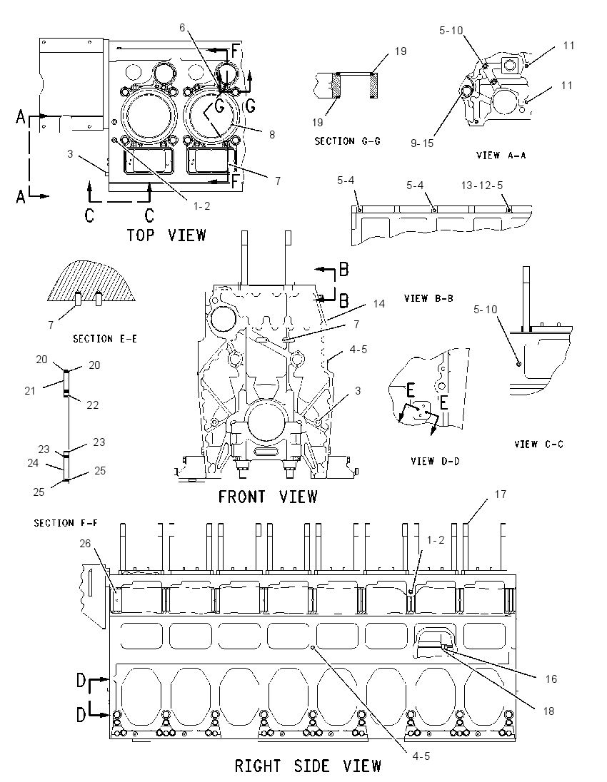 Блок цилиндров 1873532 CAT