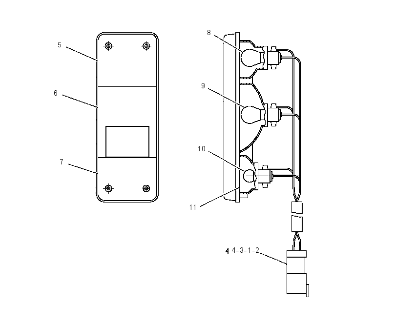 LAMP GP-REAR 4Y9449 CAT