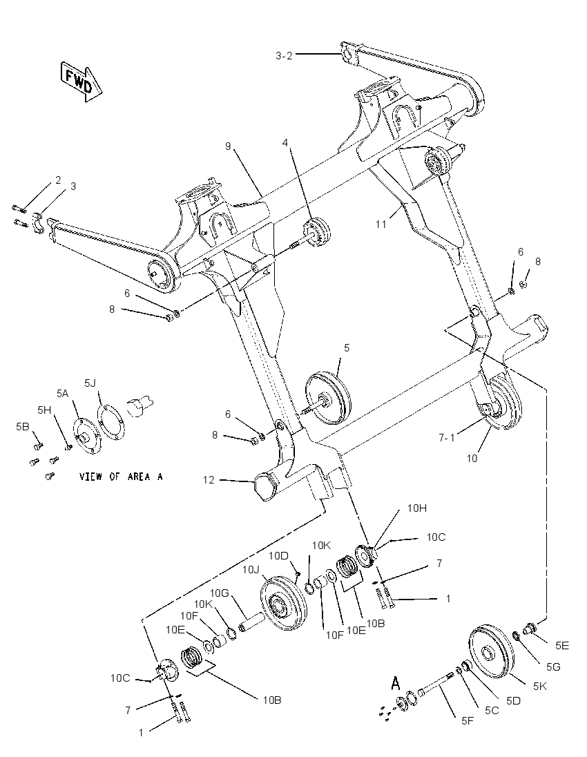FRAME GP-ELEVATOR 8I1630 CAT