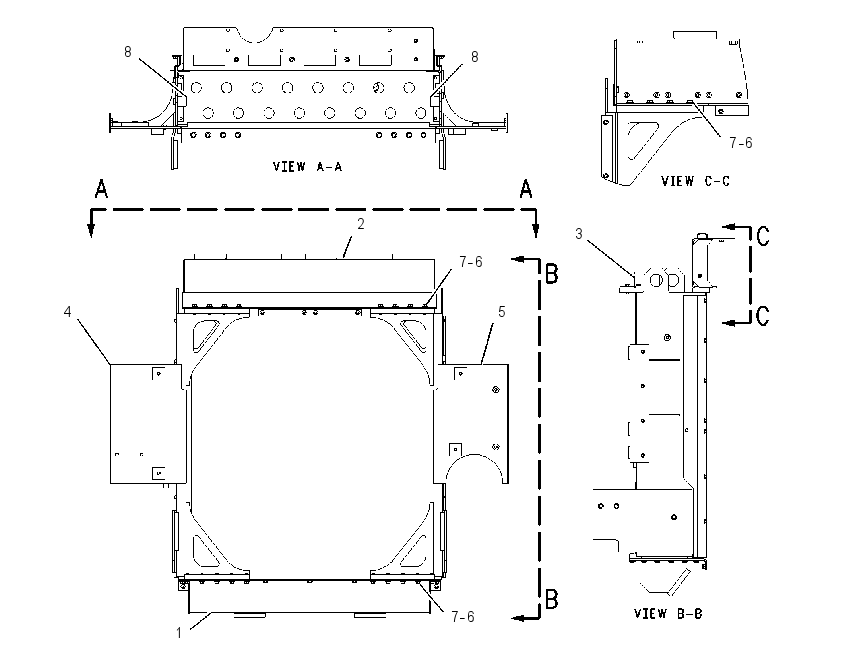 FRAME GP-RADIATOR 1632534 CAT
