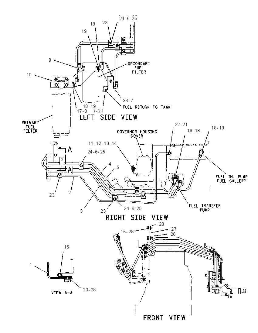 LINES GP-FUEL DRAIN 1841642 CAT