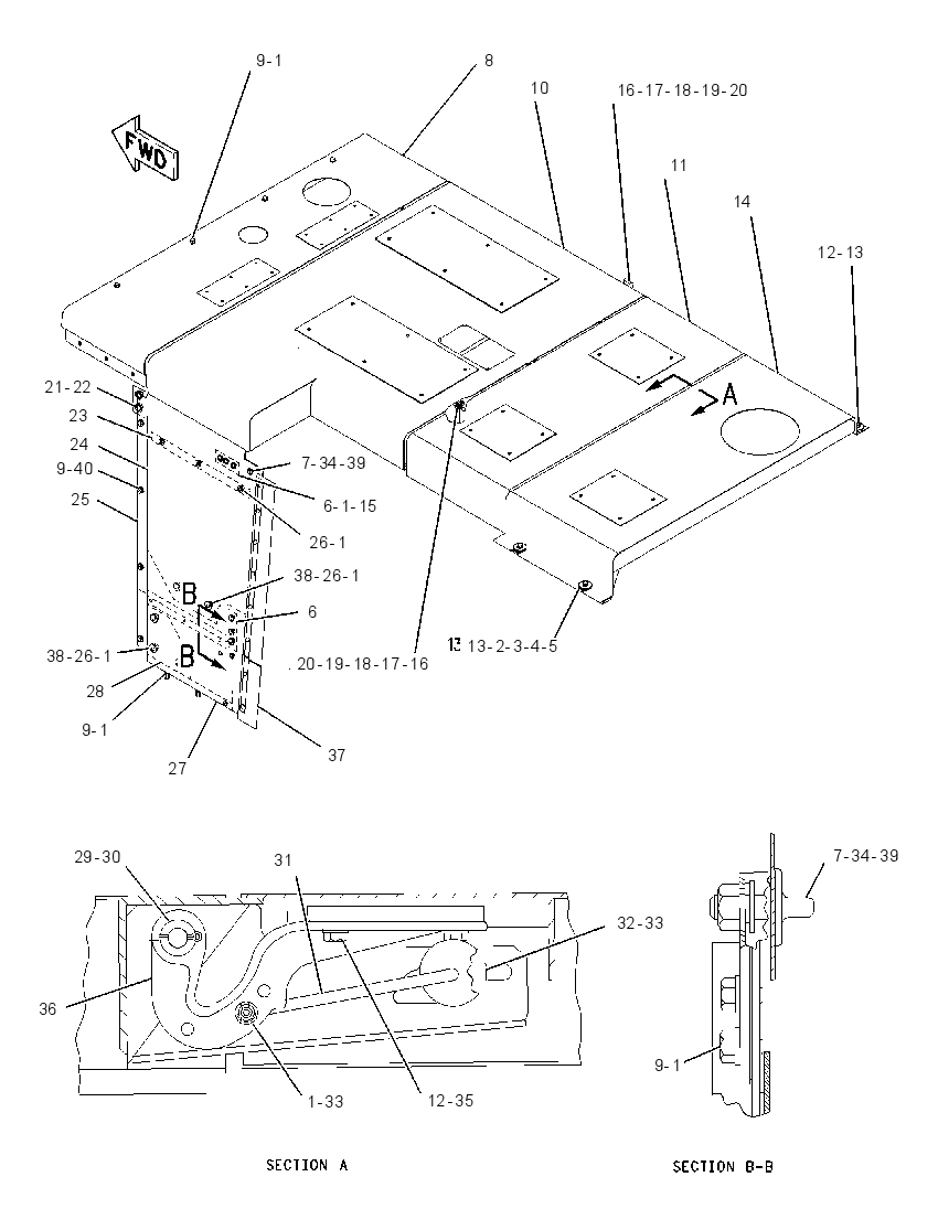 HOOD GP-TRACTOR 1269558 CAT