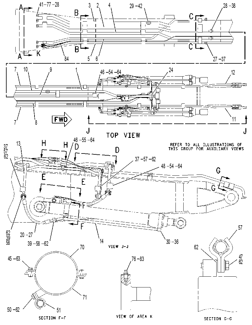 Трубопроводы стрелы 1618535 CAT