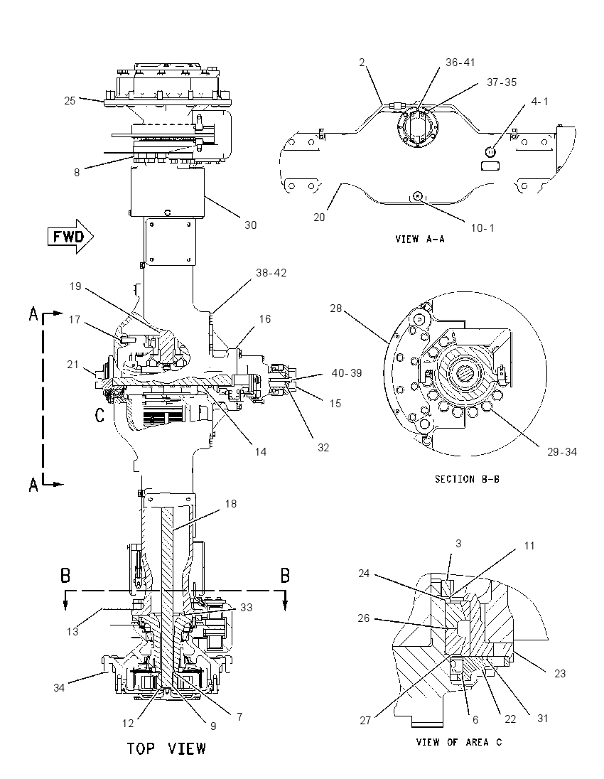 AXLE GP-CENTER 1383900 CAT