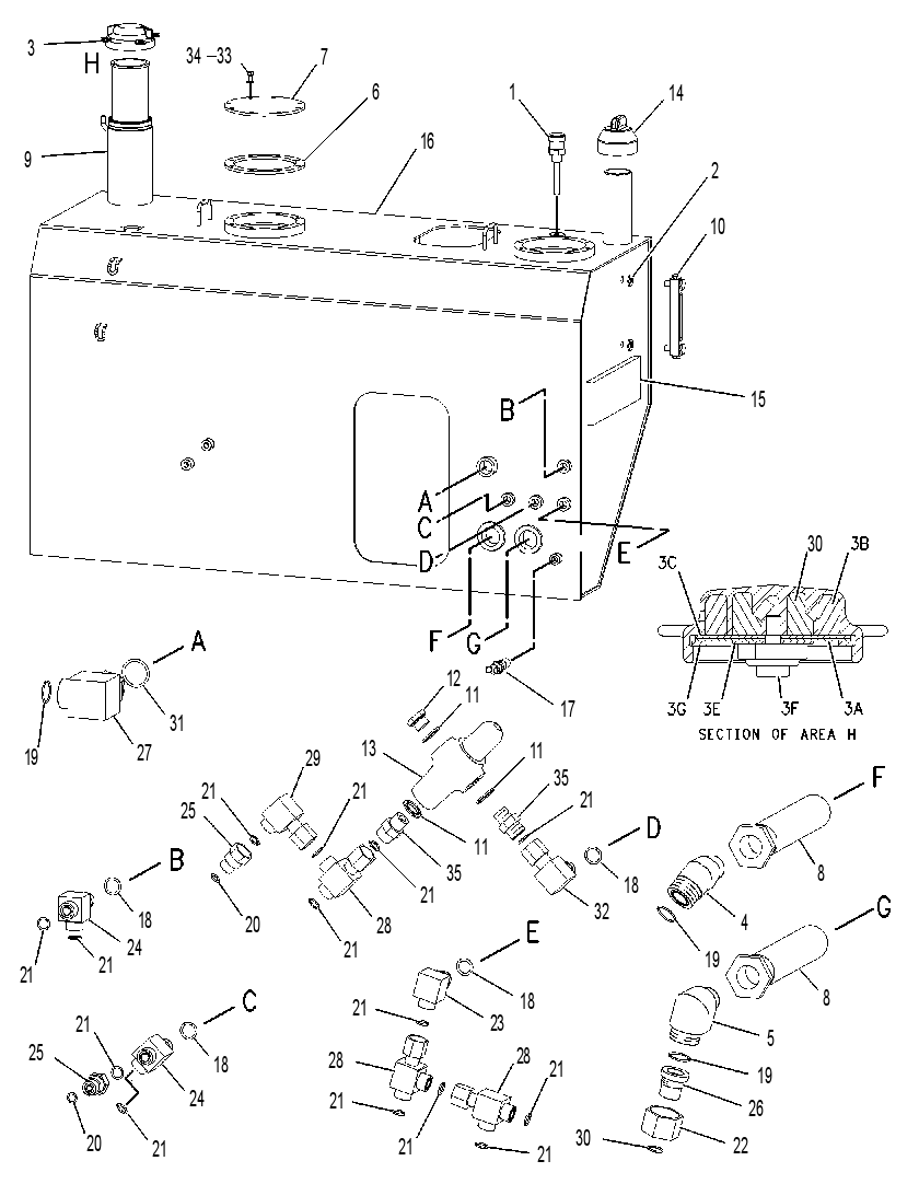 TANK & MTG GP-HYDRAULIC & FUEL 1876162 CAT