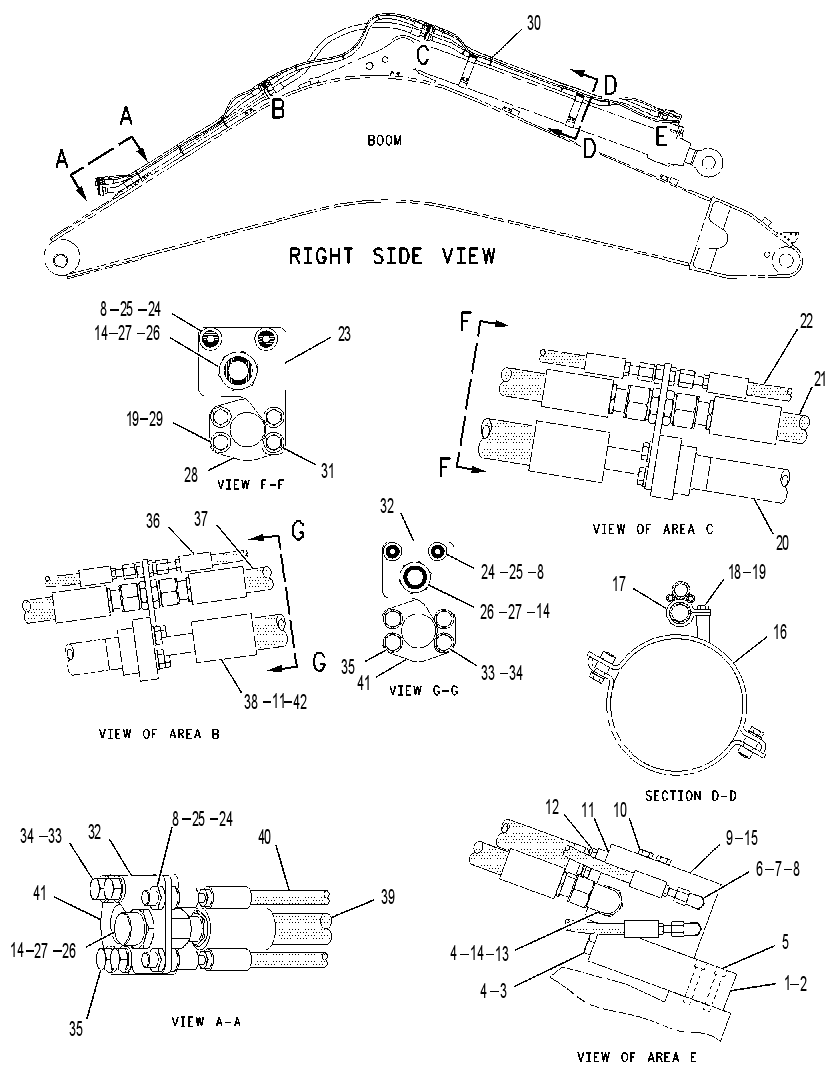 Трубопроводы стрелы 1799212 CAT