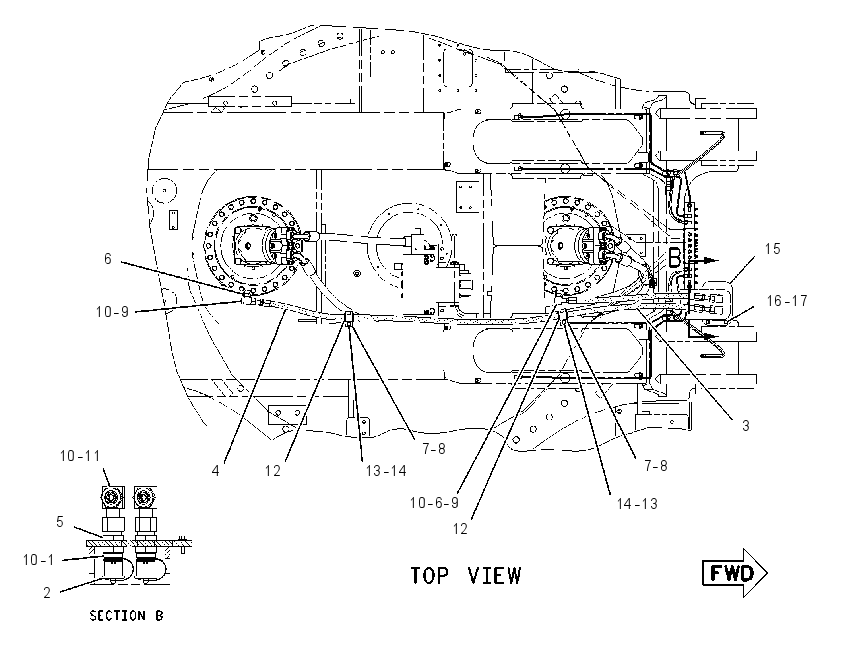LINES GP-SWING DRIVE DRAIN 1629564 CAT