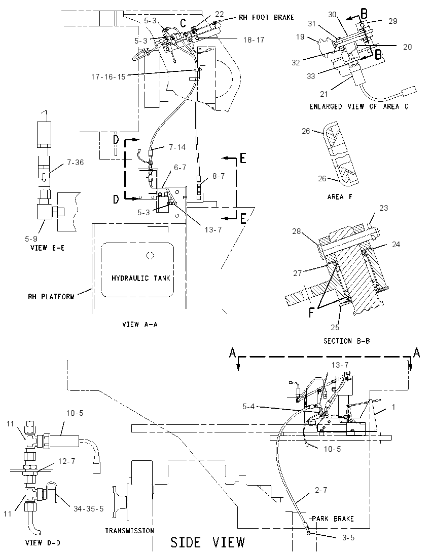LINES GP-PARKING BRAKE 8R5649 CAT