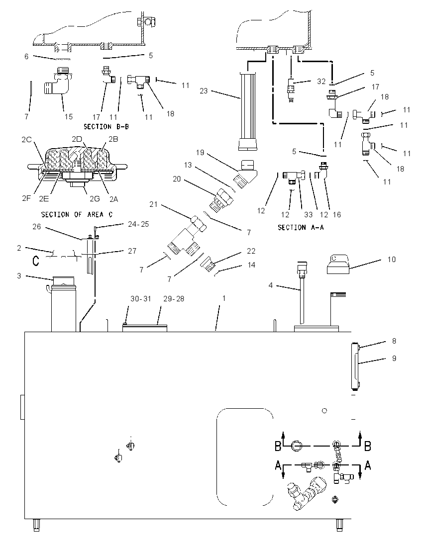 TANK & MTG GP-HYDRAULIC & FUEL 1249843 CAT