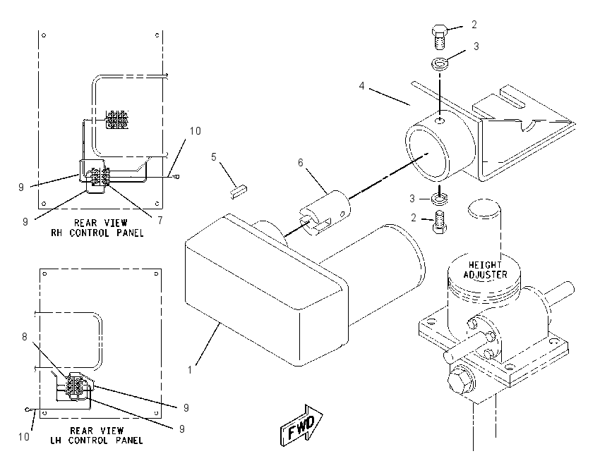 ADJUSTER GP-HEIGHT 8I0733 CAT