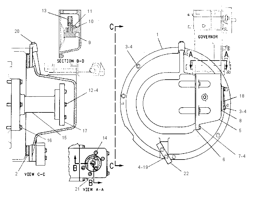 Привод регулятора оборотов 7W1349 CAT