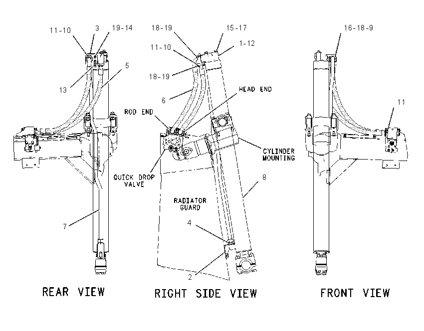 CYLINDER & LINES GP-LIFT 1631268 CAT