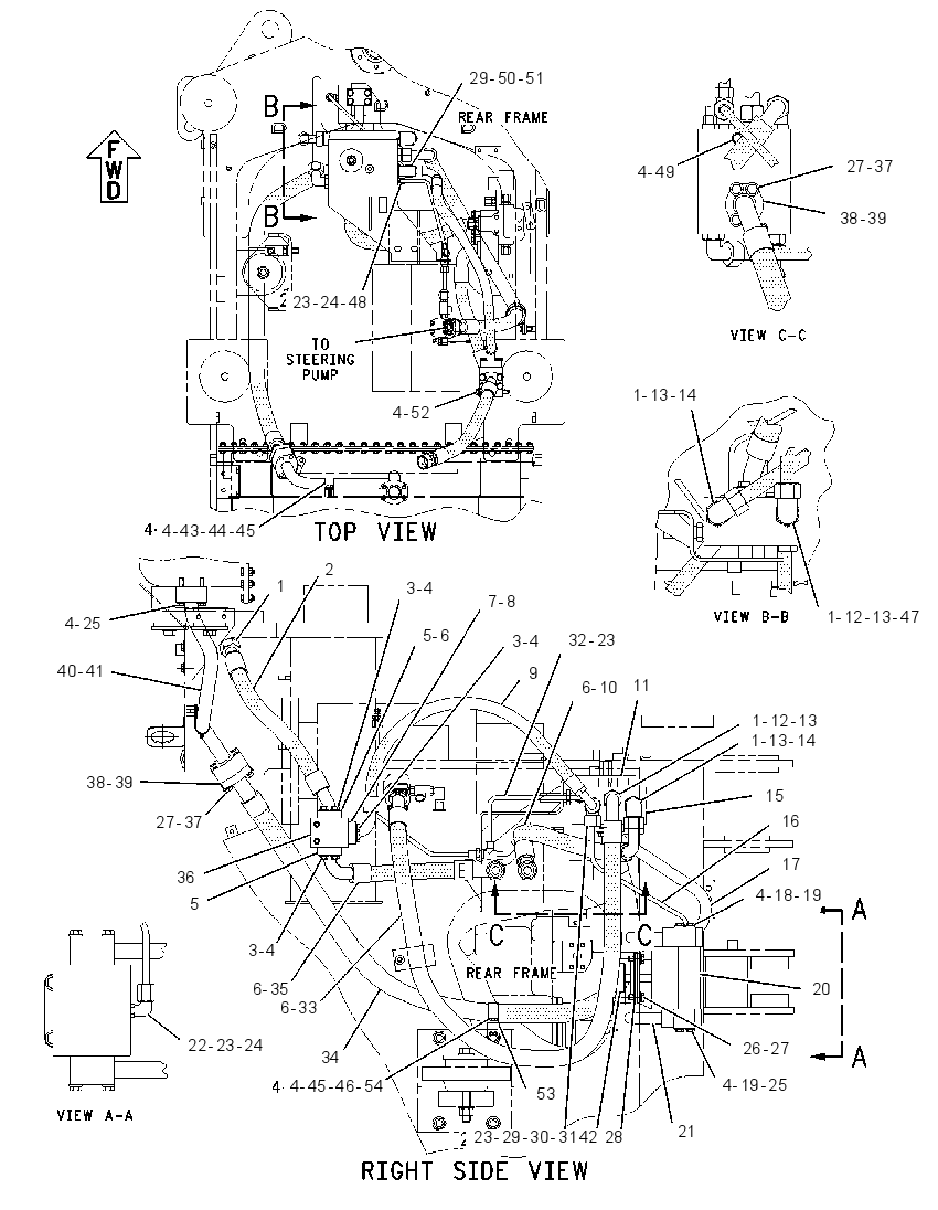 SECONDARY STEERING PUMP AND LINES 1132054 CAT