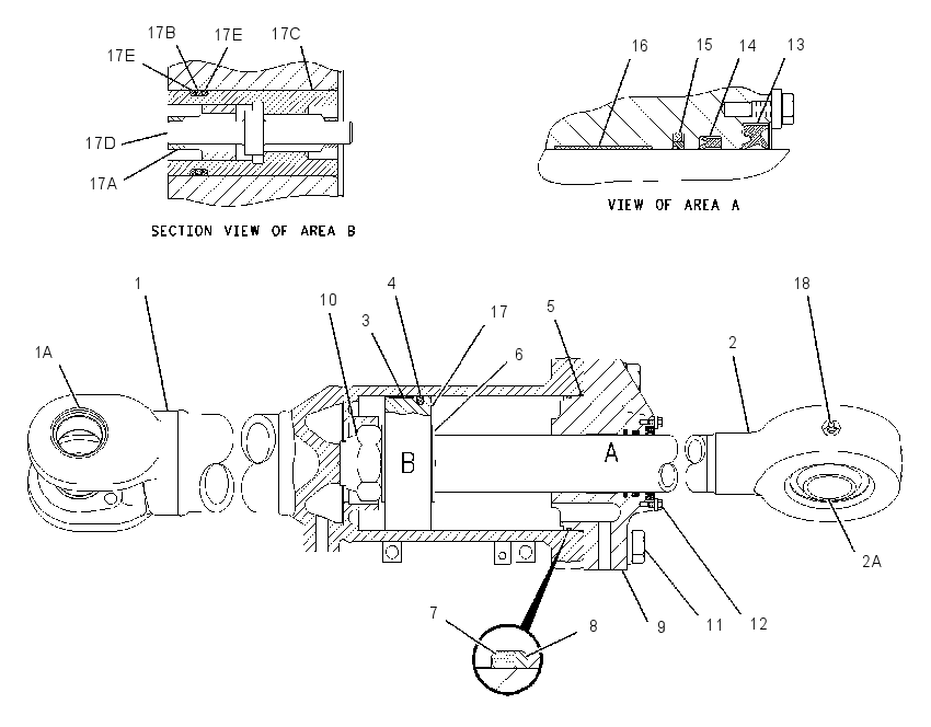 Цилиндр наклона 1098833 CAT