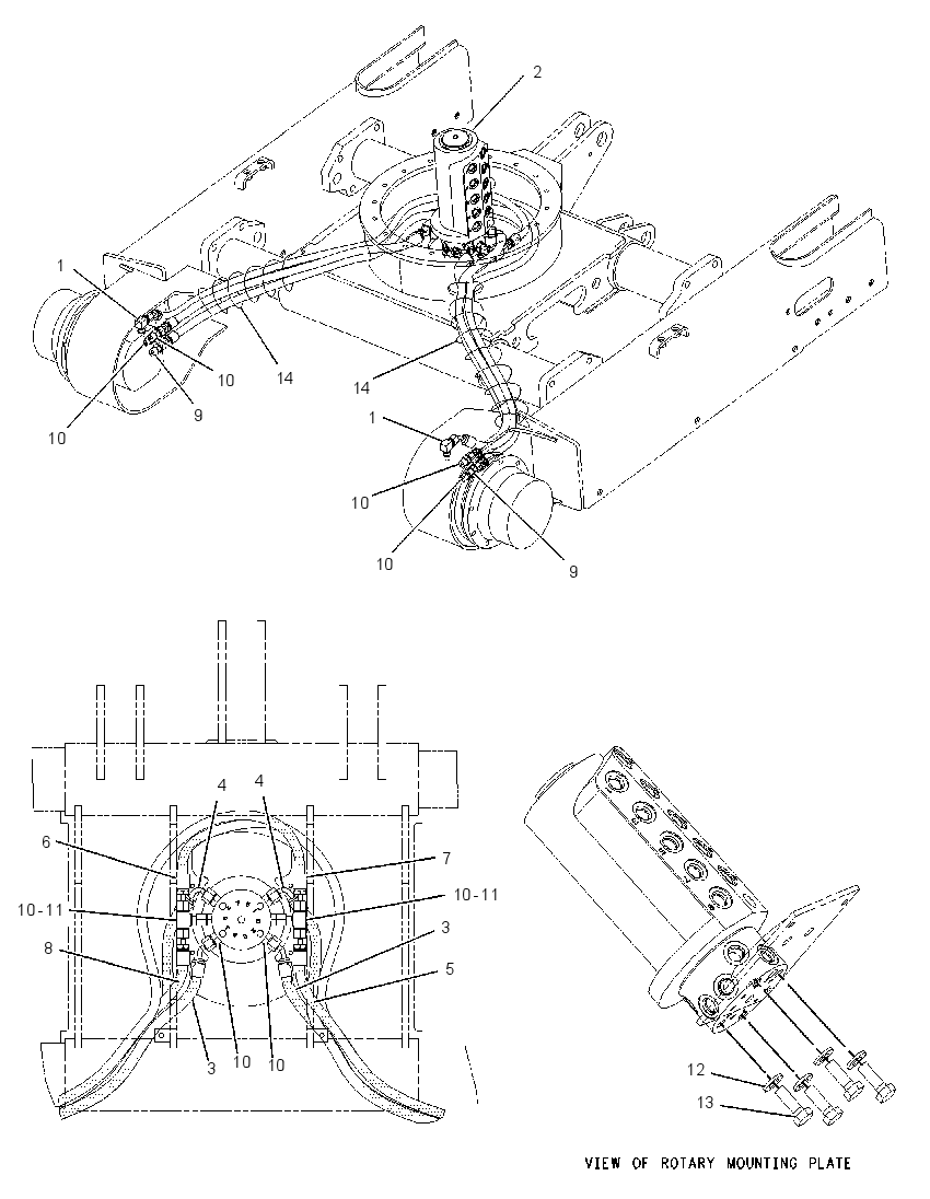 Трубопроводы мотора хода 1859967 CAT