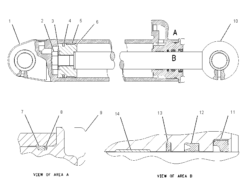 Цилиндр подъёма 9T9517 CAT