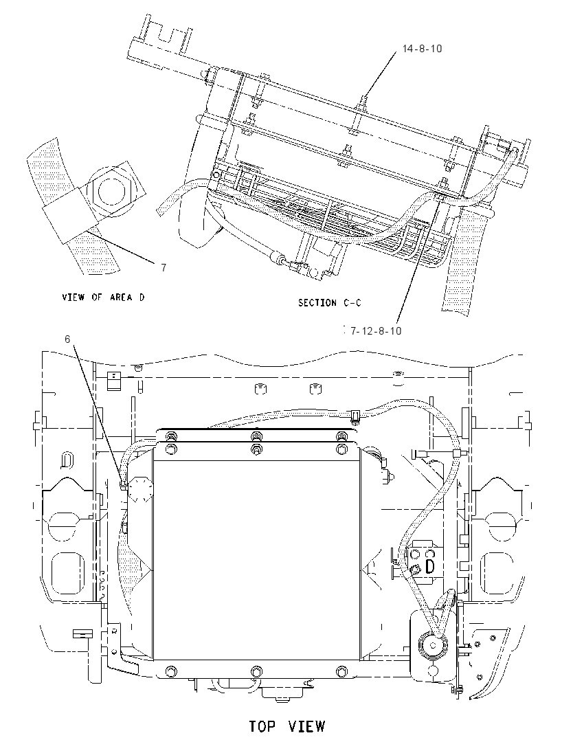 RADIATOR & OIL COOLER MTG GP 1428859 CAT