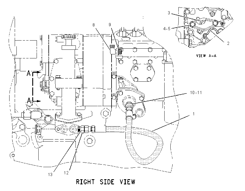 LINES GP-FUEL DRAIN 1858023 CAT