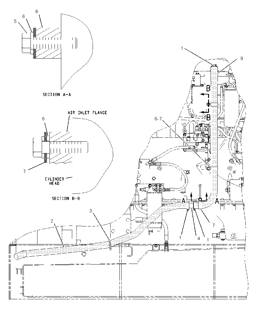 Система отвода газов 1791689 CAT