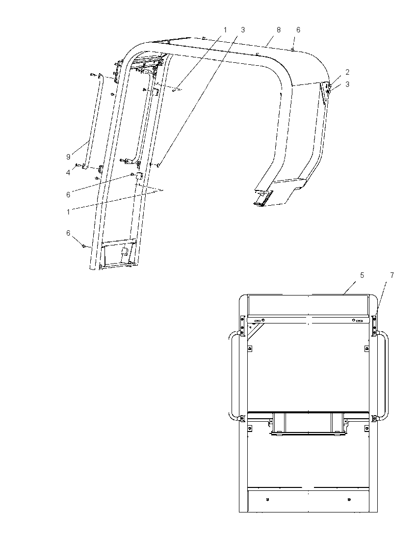 CANOPY GP-OPEN ROPS 1466403 CAT