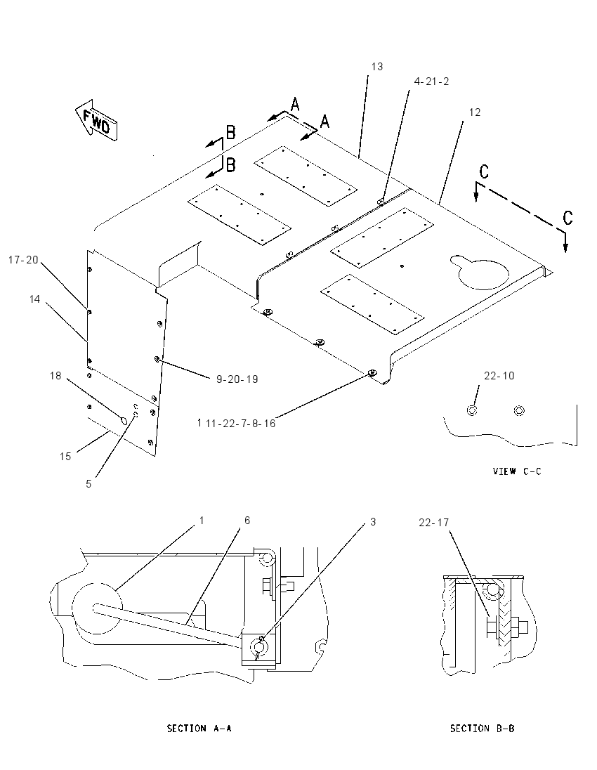 HOOD GP-TRACTOR 1341433 CAT