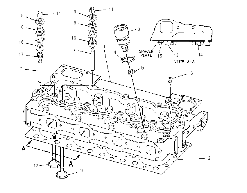 Головка блока цилиндров 7W7504 CAT