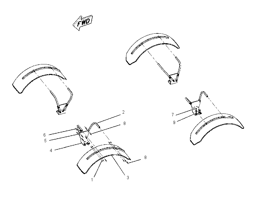 FENDER & MOUNTING GP 1541559 CAT