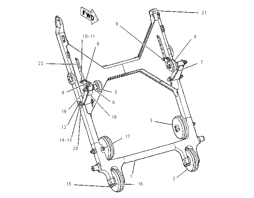 FRAME GP-ELEVATOR 2T0044 CAT