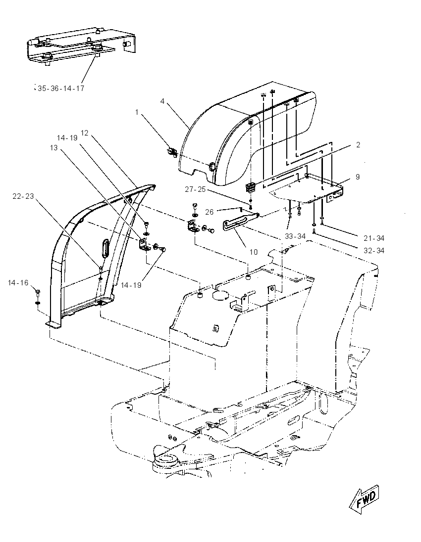COVER GP-SIDE 1639993 CAT