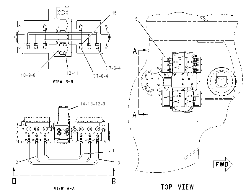 VALVE & LINES GP-IMPLEMENT 1521842 CAT