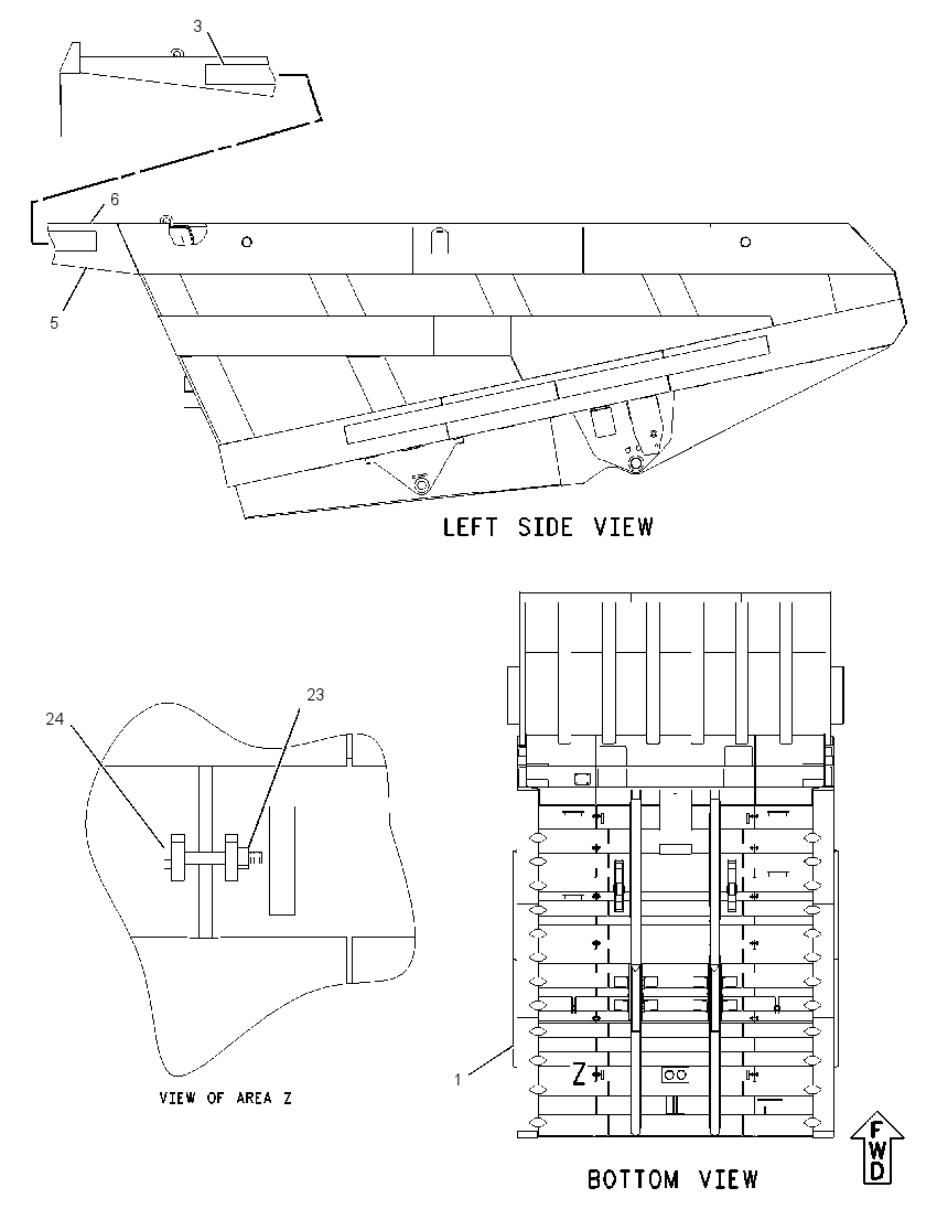 BODY & CANOPY AS-FLAT FLOOR 1543415 CAT