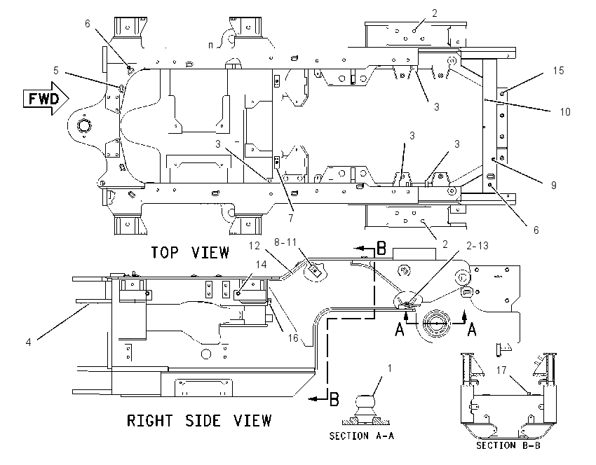 FRAME AS-FRONT 1369525 CAT