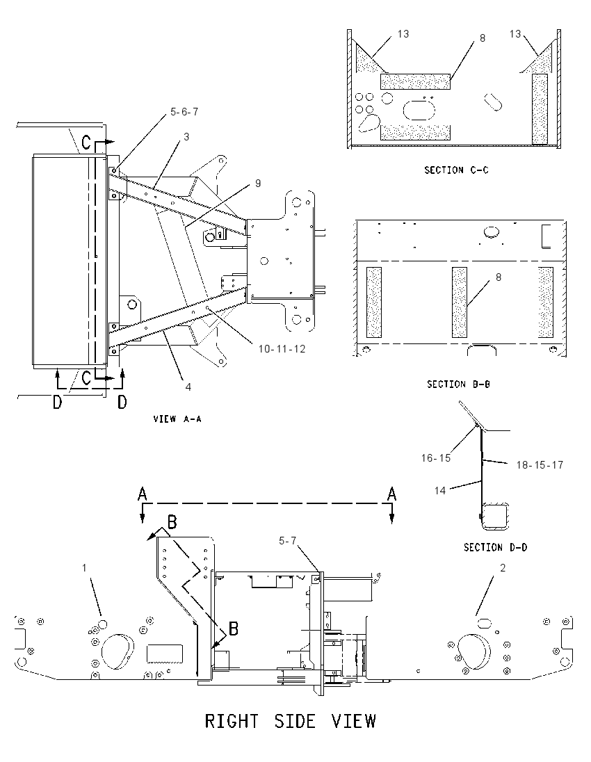 FRAME GP-MAIN 1670157 CAT