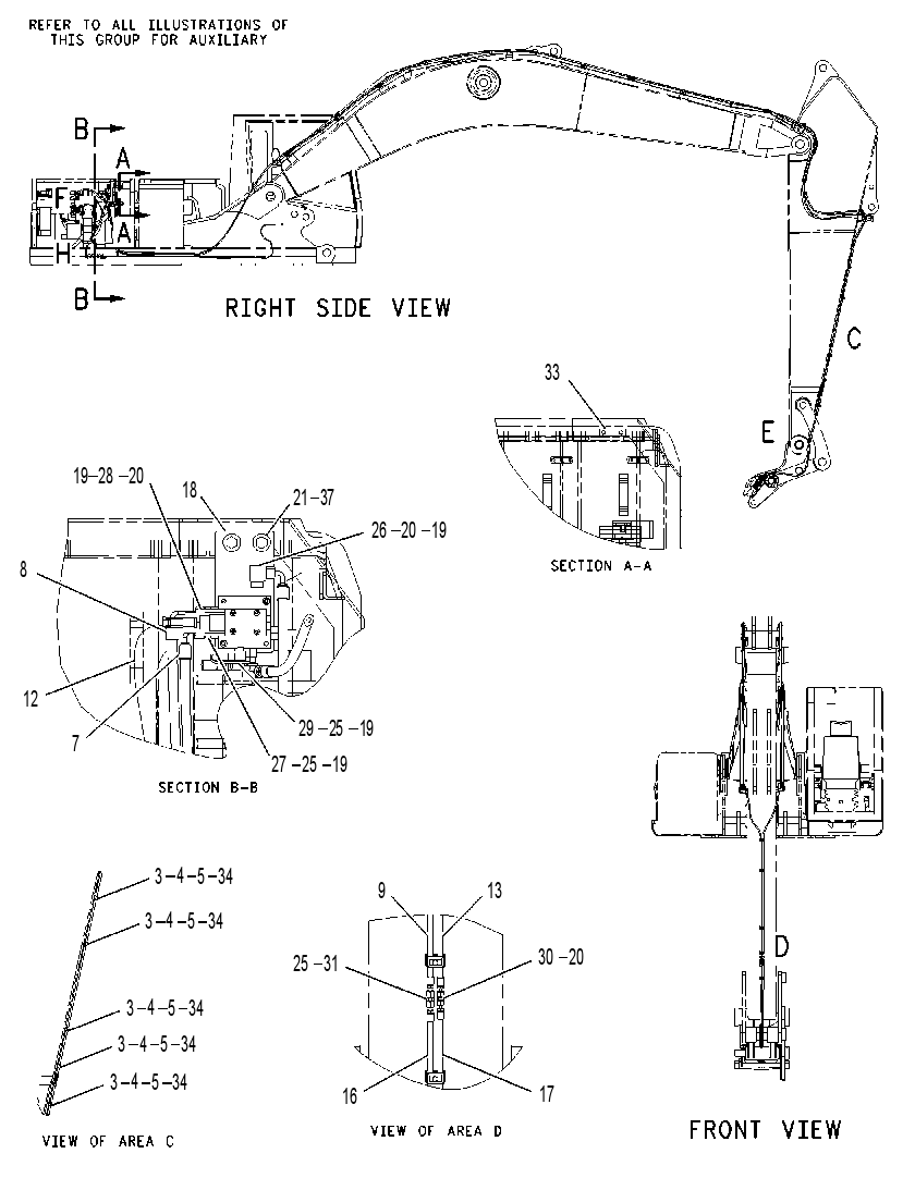 Трубопроводы сцепного устройства 1918725 CAT