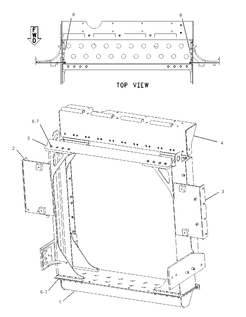 FRAME GP-RADIATOR 1656864 CAT