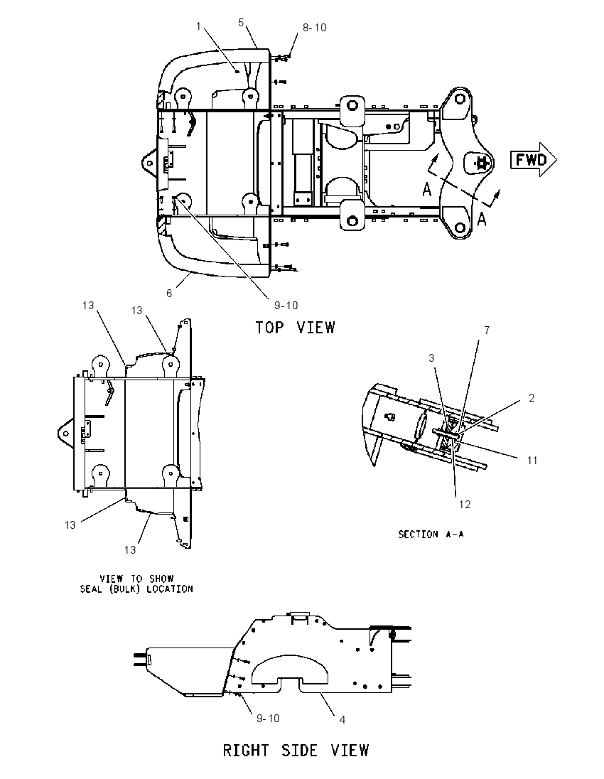 Рама задняя 1377762 CAT
