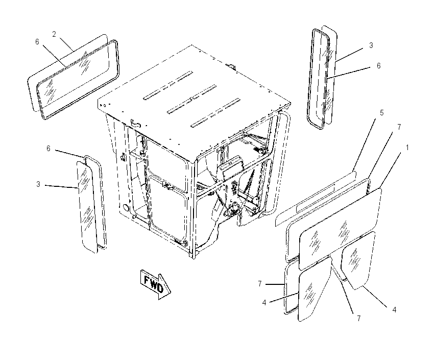 Панель кабины 8X2375 CAT