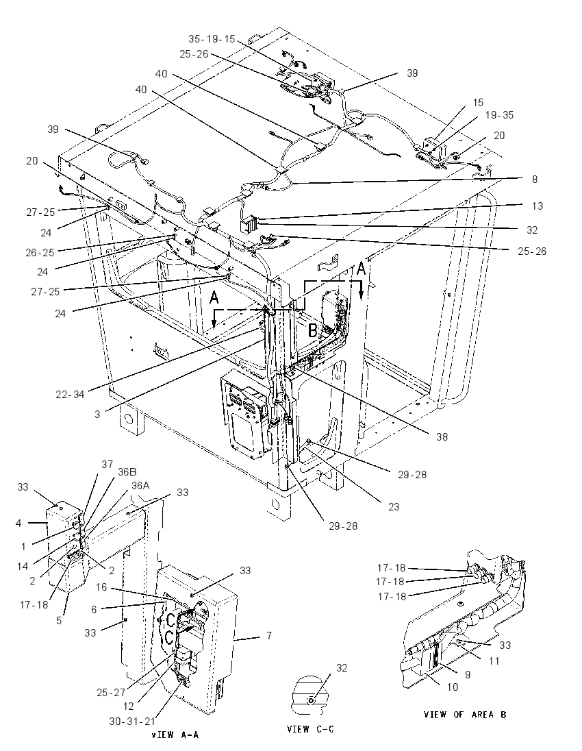 Проводка кабины 8X8972 CAT