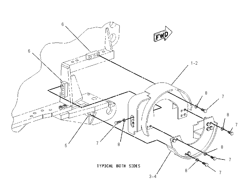 KIT-AXLE GUARD 2Q8399 CAT