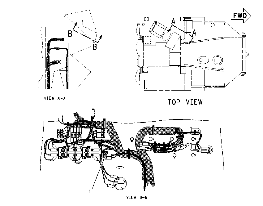 WIRING GP-REAR DRIVE 1259266 CAT