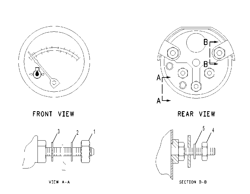GAUGE GP-ENGINE OIL PRESSURE 7W2937 CAT