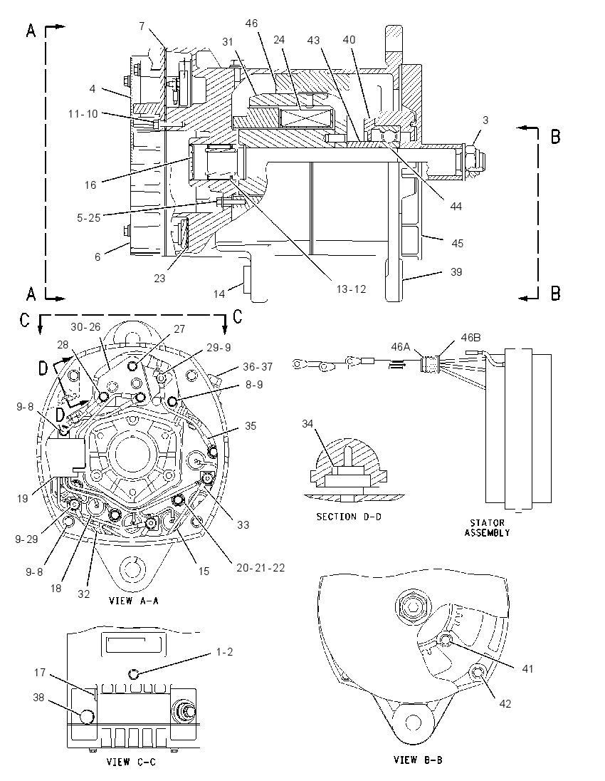 Генератор зарядный 1837632 CAT