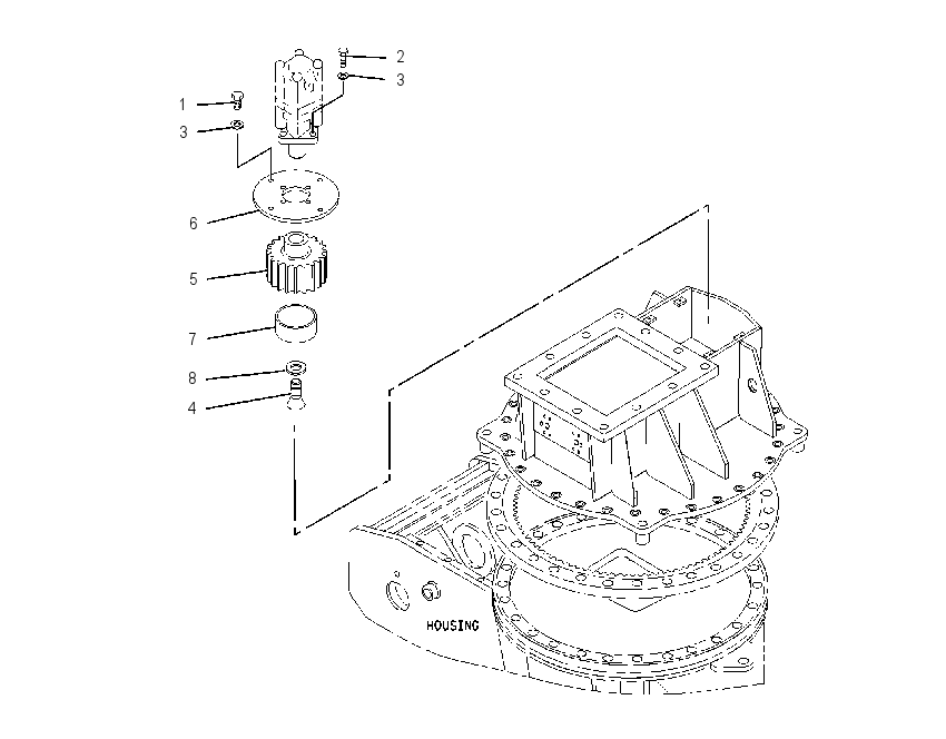 MOUNTING GP-ROTATOR MOTOR 1456183 CAT