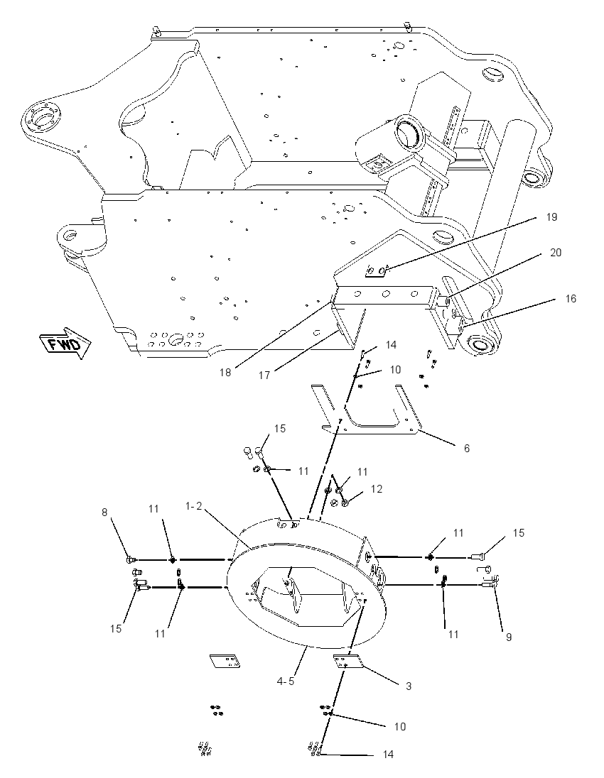 KIT-AXLE GUARD 2Q8292 CAT