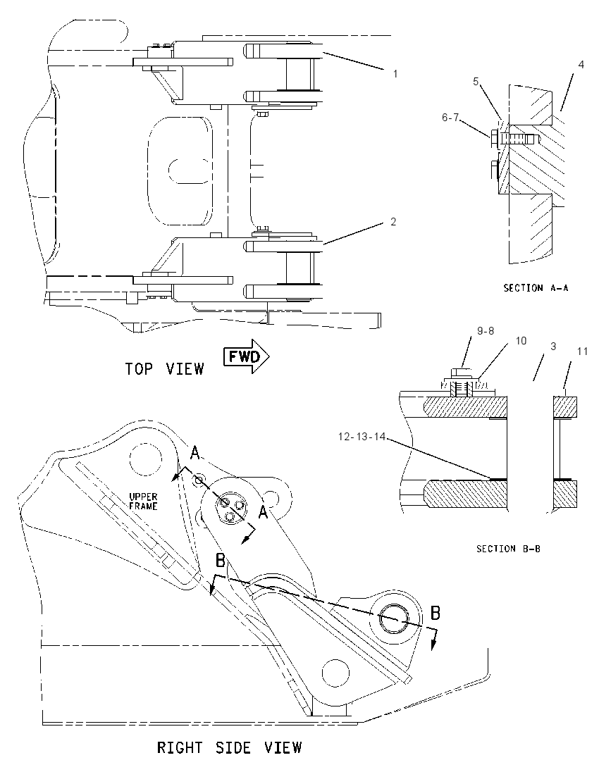ADAPTER GP-HOIST CYLINDER 1619425 CAT