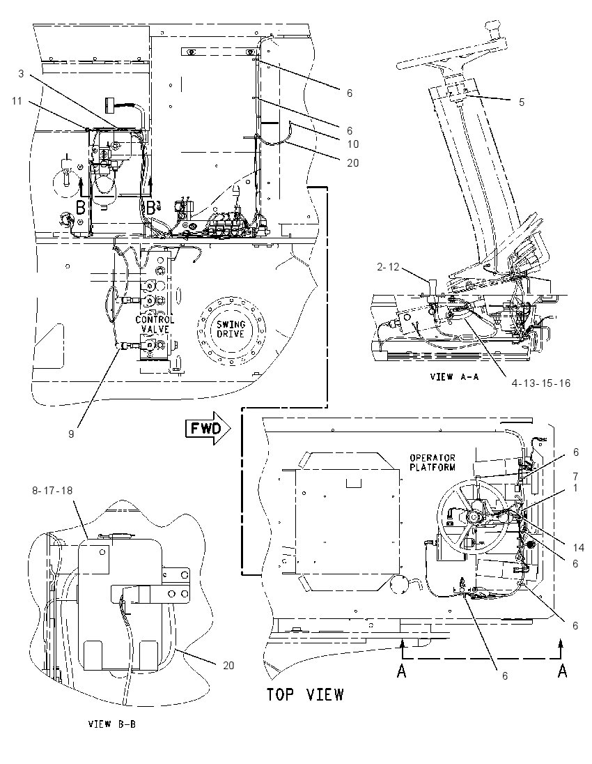 Проводка площадки 1799066 CAT