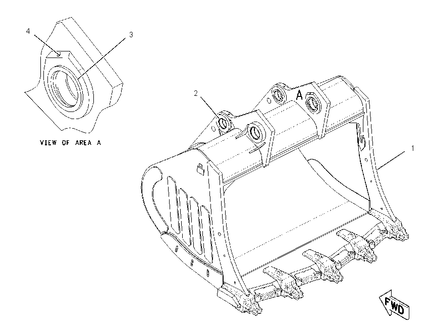 BUCKET & BEARING AS 1423488 CAT