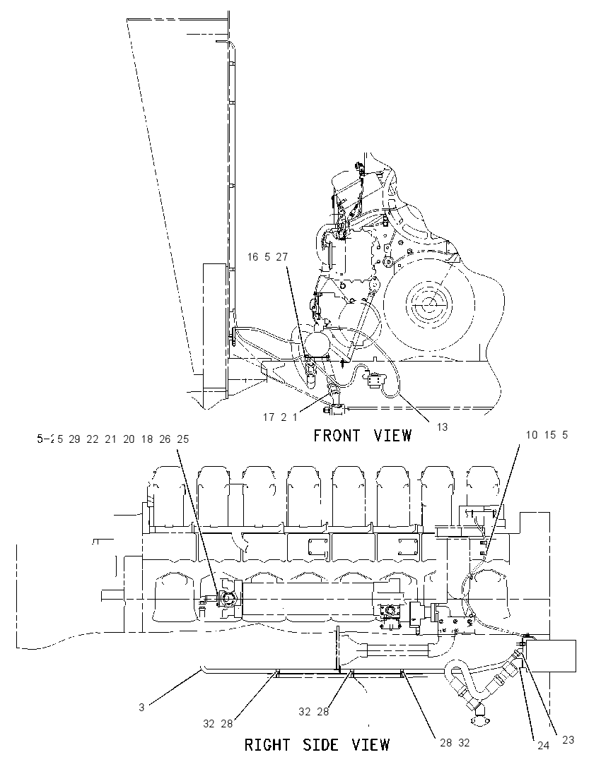 Трубопроводы предпусковой смазки 1967248 CAT