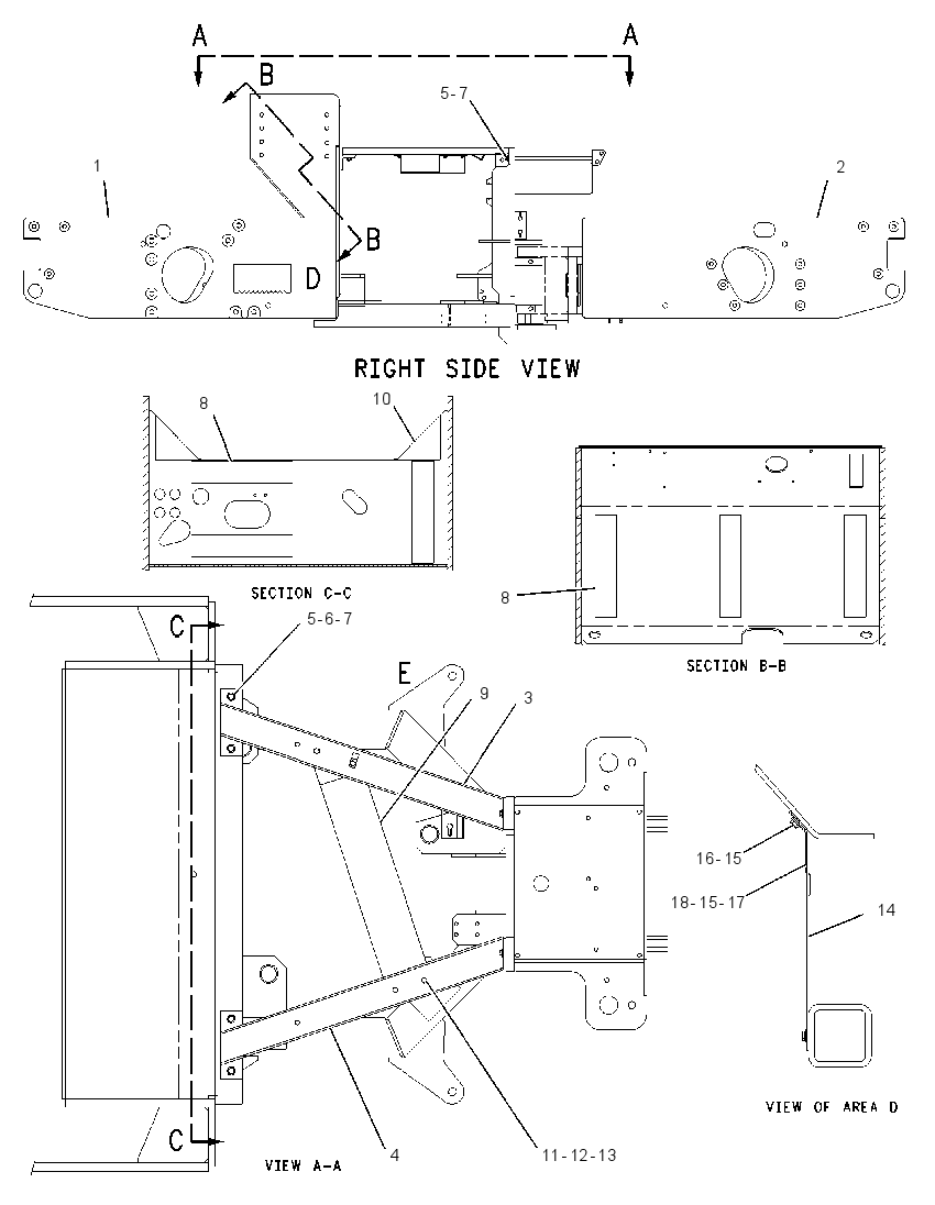 FRAME GP-MAIN 1853638 CAT