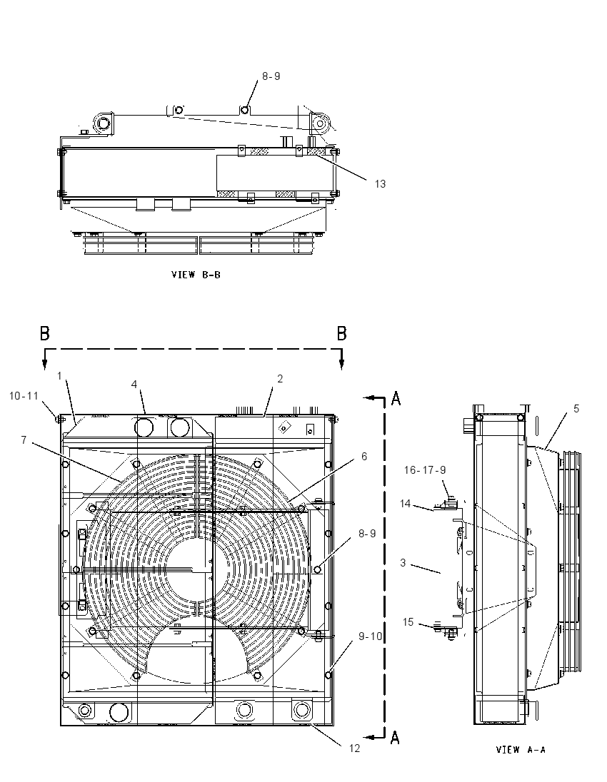 RADIATOR & OIL COOLER GP 1800650 CAT